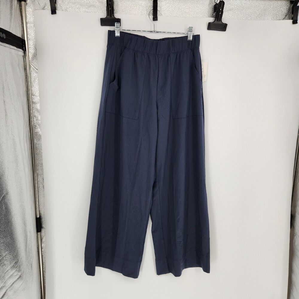 Beyond Yoga Women's Navy Blue Medium Short Easy Wide Leg Pants‎ 29" Inseam NWT